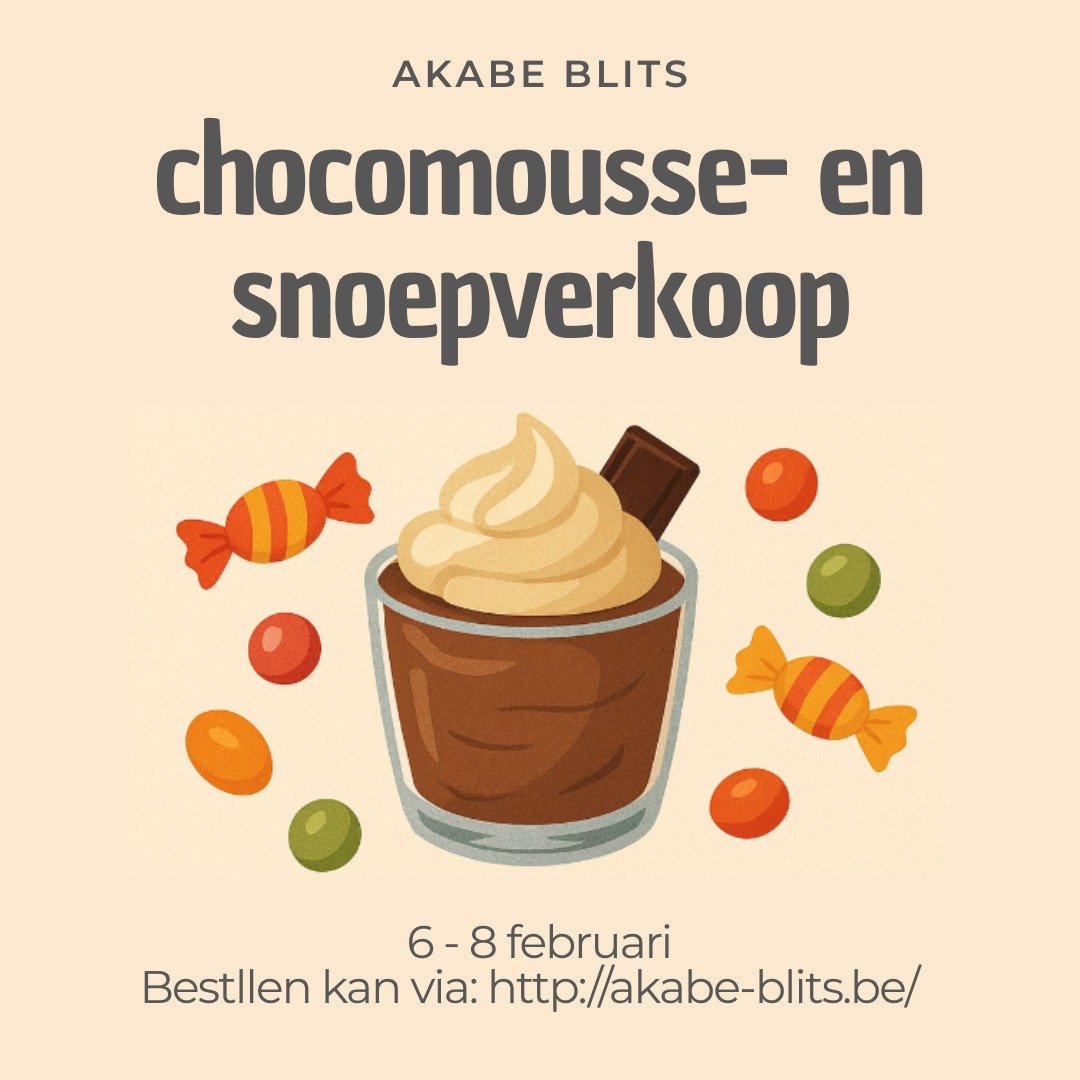 Chocomousse- en snoepverkoop 2026